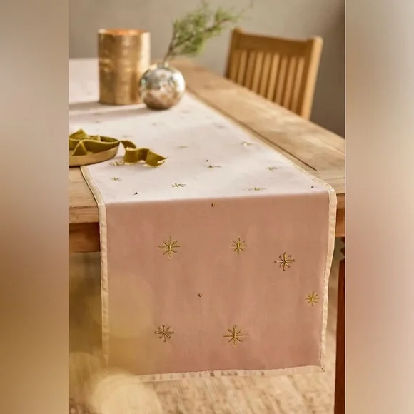 Terrain Celestial Embroidery Velvet Runner - Picture 1 of 12